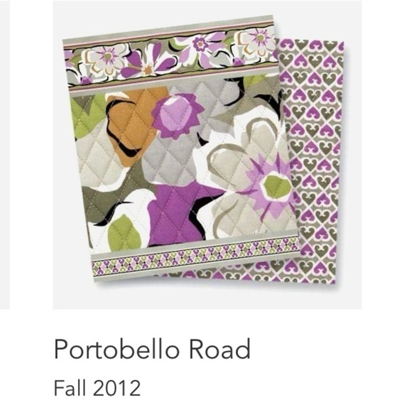 New VERA BRADLEY Portobello Road Tech Tote Crossbody Green Purple Floral 2012 - Picture 14 of 14